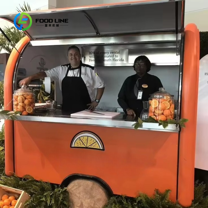 Food Snacks Business - Customized Mobile Round Food Catering Trailer