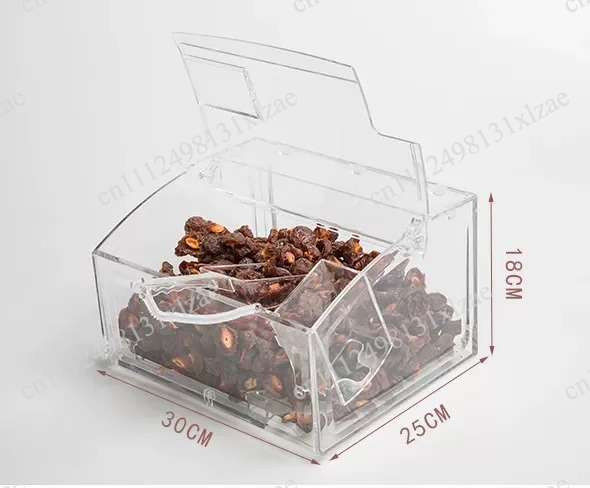 Dry Food Snacks - Fully Transparent Plastic Display Box for