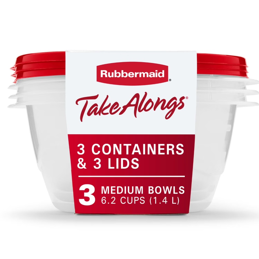 Dry Food Snacks - Large Round Food Storage Containers with