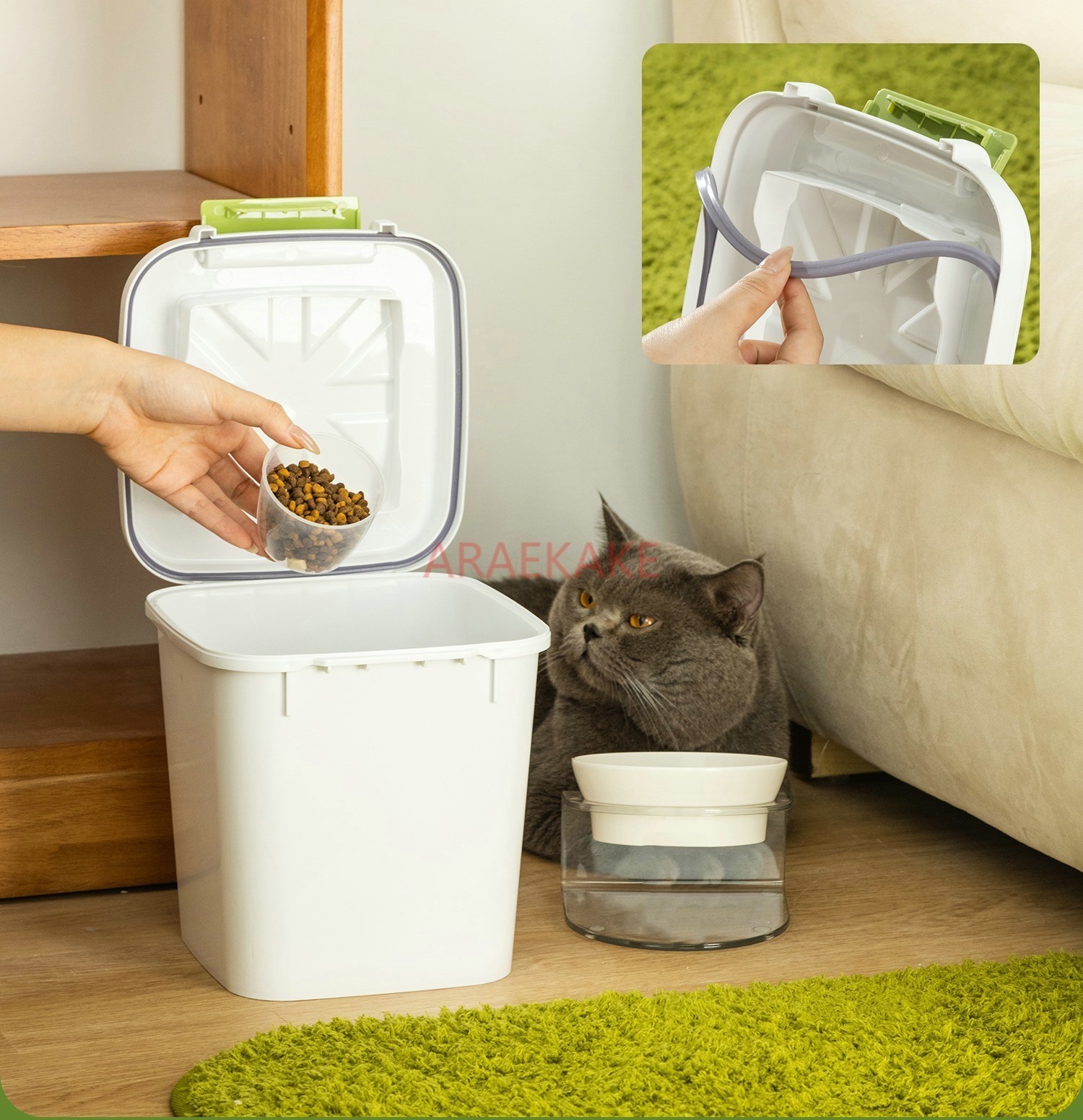 Cat food bucket, dog food stor - огляд і ціна Dry Food Snacks