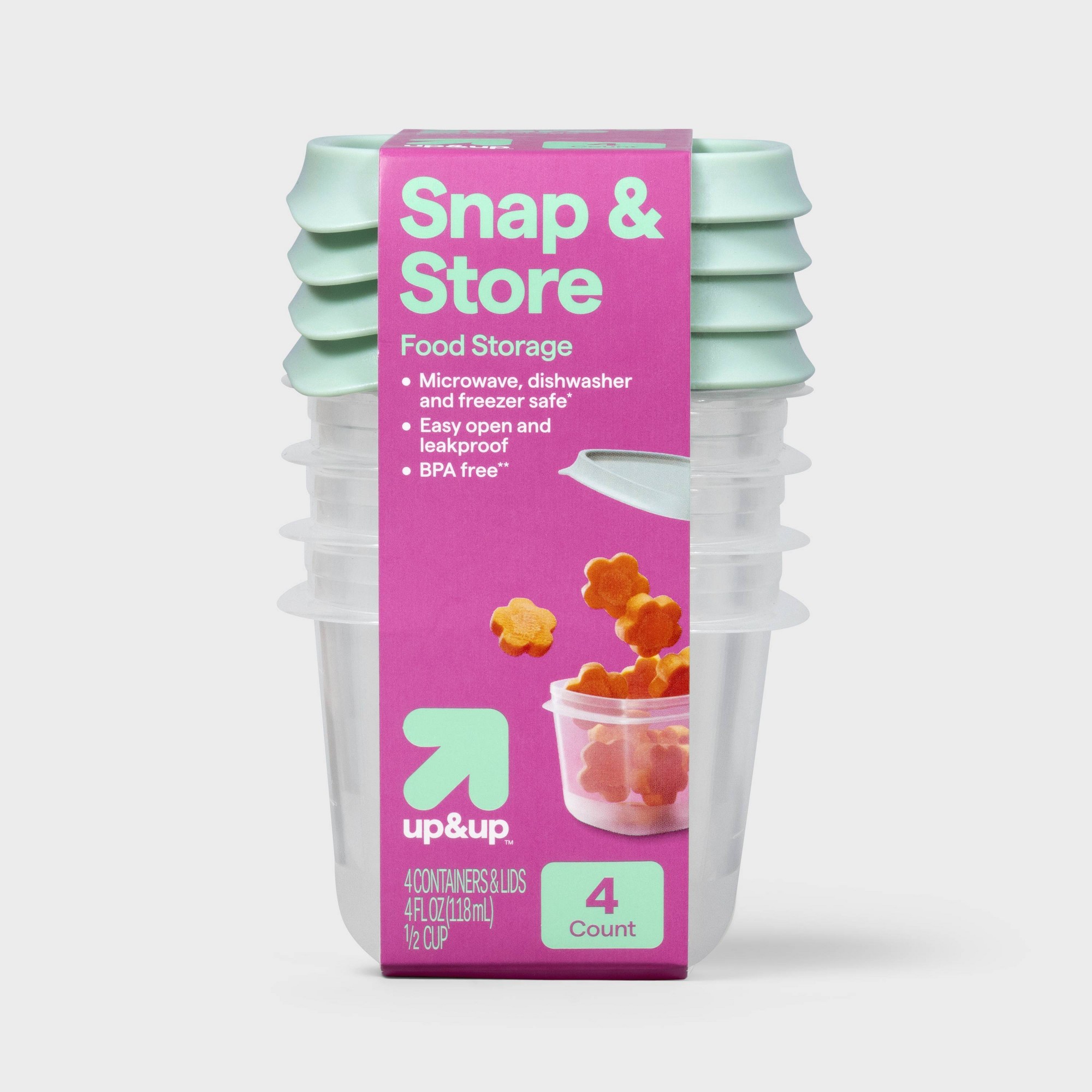 4ct Mini Square Half Cup Food  - огляд і ціна Food Prep Snacks