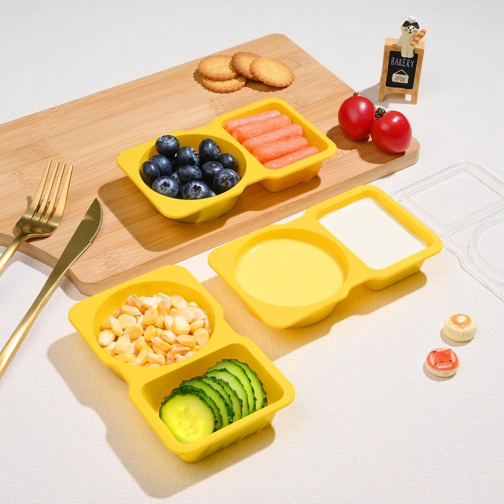 2 Compartment Disposable Plast - огляд і ціна Food Prep Snacks